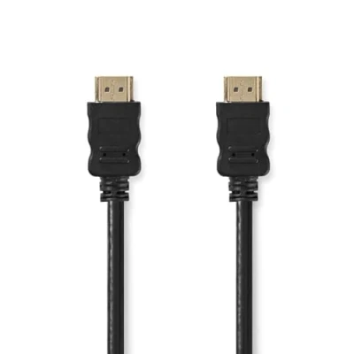 Abbildung von Nedis High Speed ​​HDMI Kabel mit Ethernet HDMI Stecker 4K@30Hz ARC 10.2 Gbps 1.50 m Rund PVC Schwarz Label