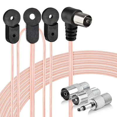 Abbildung von BINGFU UKW Radio Antenne FM Zimmerantenne Wurfantenne Dipolantenne mit 3 Adapter Kompatibel Yamaha Denon Pionier Marantz Bose Wave Musiksystem Stereo Innenempfänger Audio AV Empfänger