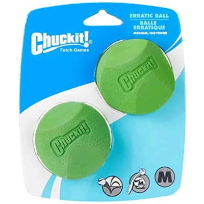 Abbildung von Chuckit Tierball Erratic Ball M 6 cm 2 Pack