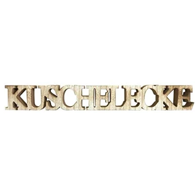 Abbildung von Unbekannt Schriftzug Buchstaben Schrift Holz KUSCHELECKE 59 x 8 2 cm Deko