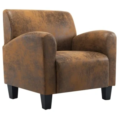 Abbildung von vidaXL Sessel Relaxsessel Polstersessel Armsessel Loungesessel Ledersessel Ruhesessel Fernsehsessel Stuhl Wohnzimmer Braun Wildleder Optik