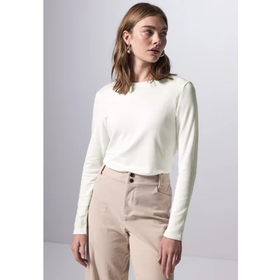 Abbildung von Street One Studio MIT Struktur Langarmshirt, Damen, Größe: 38, Weiß
