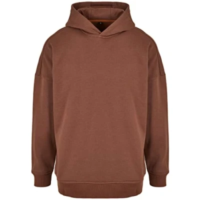 Abbildung von Build Your Brand Herren BY199 Oversized Cut On Sleeve Hoody Kapuzenpullover, bark, 4XL