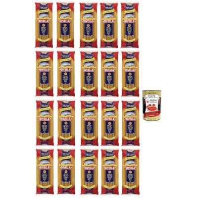 Abbildung von 20x Divella Zitoni N. 1 Hartweizengrieß Pasta Italienische Nudeln 500g Packung + Italian Gourmet Polpa di Pomodoro 400g Dose