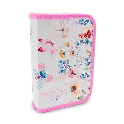 Abbildung von itenga Federmäppchen Schüler Etui Mäppchen Schmetterling 28 teilig 1 Zipper
