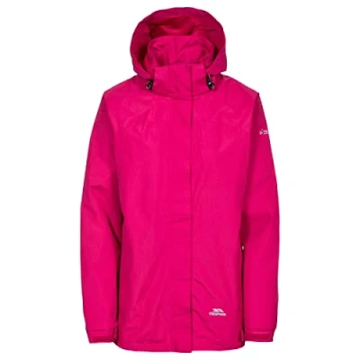 Abbildung von Trespass Nasu II, Cerise, XXS, Wasserdichte Jacke mit einrollbarer Kapuze für Damen, XX Small / 2XS 2X Small, Rosa Pink