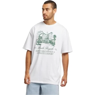 Abbildung von Mister Tee Männlich Ohne Kragen T Shirt, Weiß, L