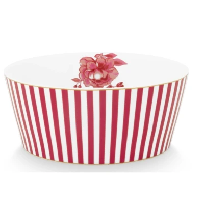Abbildung von PIP STUDIO Royal Stripes Bowl dark pink 15 cm