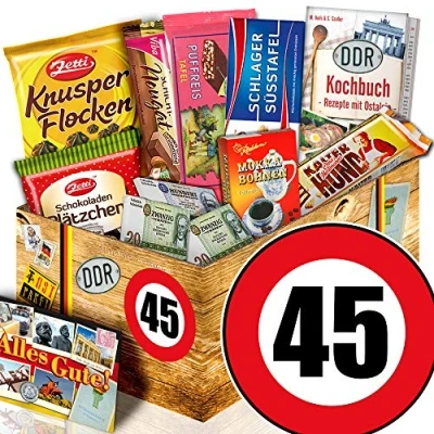 Abbildung von Geschenk 45. Geburtstag/Geschenk Box Schokolade / 45 Geburtstag Mann