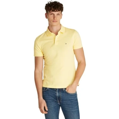 Abbildung von Tommy Hilfiger Herren Poloshirt Kurzarm 1985 Slim Fit, Gelb (Citronella), M
