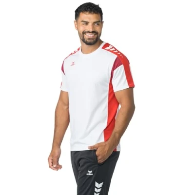 Abbildung von Erima Herren Celebrate 125 Funktions T Shirt (1082508), weiß/rot, S