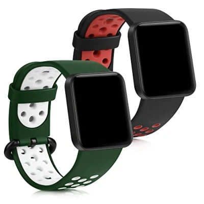 Abbildung von kwmobile 2x Sportarmband für Xiaomi Mi Watch Lite / Redmi Smartwatch, Armband TPU Silikon Set Fitnesstracker