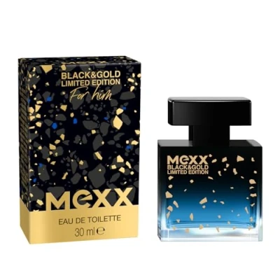 Abbildung von Mexx Black &amp; Gold Limited Edition Man Eau de Toilette, holzig fruchtiger Herrenduft, 30ml