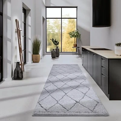 Abbildung von ELLE DECORATION Hochflor Teppich &quot;Perrotin&quot;, rechteckig, Hochflor, Shaggy, flauschig, weich, Langflor, modern, Hoch Tief Effekt