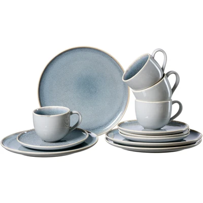 Abbildung von Ritzenhoff &amp; Breker Kaffeeservice &quot;Geschirr Set, Service Skagen Stone&quot;, (Set, 12 tlg., 4 Kaffeetassen (Ø 8 cm), Untertassen 16 Teller 21,5 Reaktivglasur, Teile, für Personen