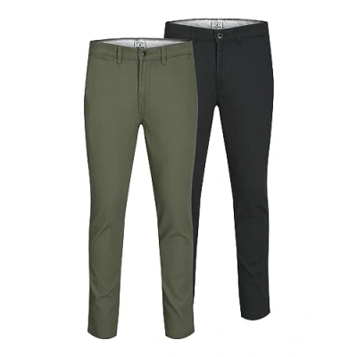 Abbildung von Jack &amp; Jones Jjimarco Jjdave 2 PACK Chino, Herren, Größe: 32x36, Black/dusty olive