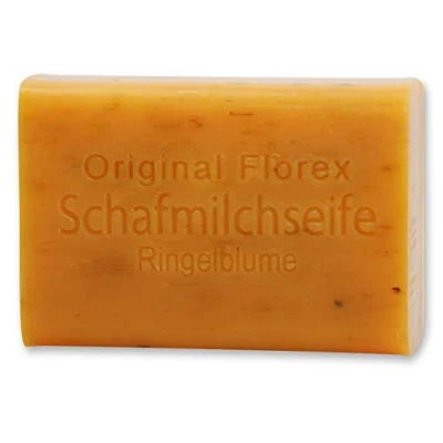 Abbildung von Florex Schafmilchseife Ringelblume mit Kräuter und Ringelblumenexakt 100 g