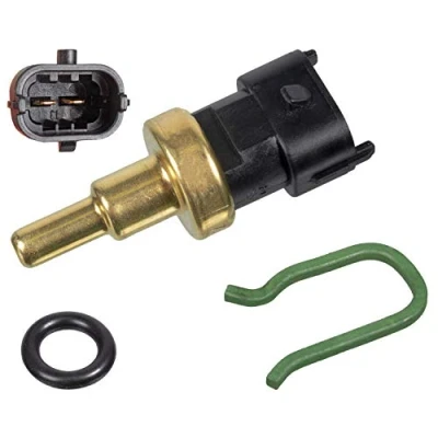 Abbildung von FEBI BILSTEIN 107538 Kühlmitteltemperatursensor schwarz mit Haltefeder, Dichtung OPEL: Combo D Kasten / Kombi, JEEP: Renegade SUV