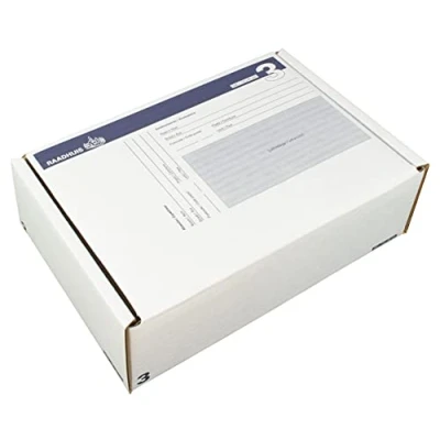 Abbildung von Raadhuis Mail Box Versandschachtel, Format 3: 240x170x80mm, 5 Stück Faltkarton für versand mit GLS, DPD, DHL