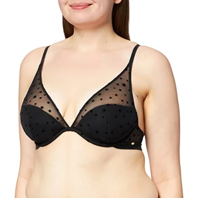 Abbildung von Skiny Damen Schalen T Shirt BH, Black, 80B