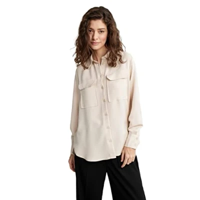 Abbildung von DeFacto Damen T6889AZ Tunic Shirt, BEIGE, L