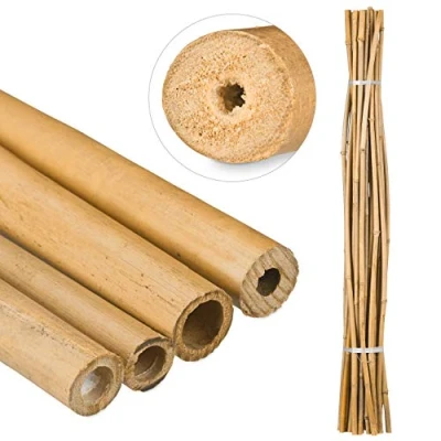 Abbildung von Relaxdays Bambusstäbe 150cm, aus natürlichem Bambus, 25 Stück, Bambusstangen als Rankhilfe oder Deko, zum Basteln, natur
