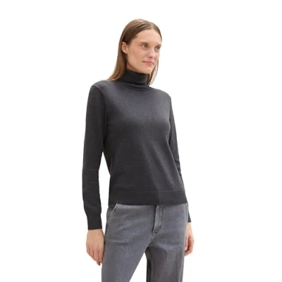 Abbildung von TOM TAILOR Strickpullover, aus Viskose mit Rundhalsausschnitt