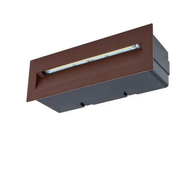Abbildung von Lucande LED Wandeinbauleuchte Loya, rost, Alu, 22cm