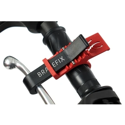 Abbildung von Acebikes Brakefix einfach und zuverlässig die Vorderradbremse von Motorrädern blockieren Anhängershop