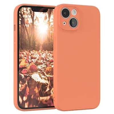 Abbildung von EAZY Case Silikonhülle für iPhone 14 Hülle Silikon Orange weich stoßfeste Handyhülle Schutzhülle mit Kameraschutz Dünn Premium Schutz Cover TPU Phone Bumper in