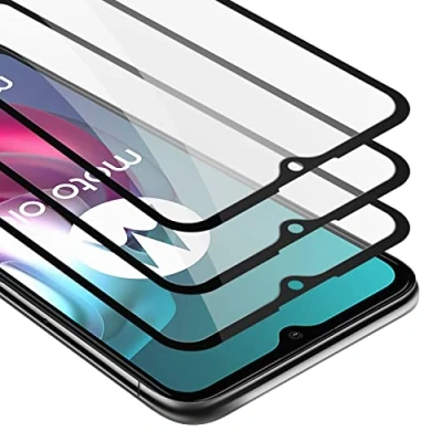 Abbildung von Cadorabo Panzerfolie für Motorola MOTO G10 / G30 Schutzfolie, [3 Stück] [Case Friendly] [Anti Kratzer] Fingerabdruck] Gehärtetem Glas Tempered Displayschutzfolie