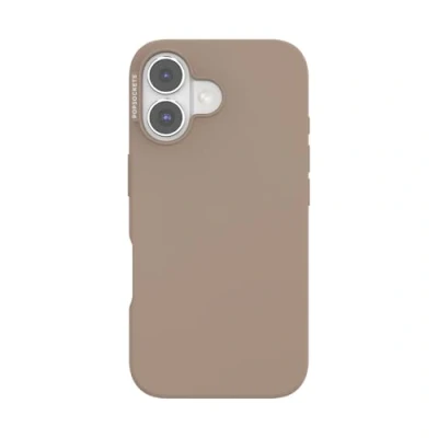 Abbildung von PopSockets iPhone 16 Hülle kompatibel mit MagSafe, Handyhülle für 16, kabellos aufladbar, nur Latte