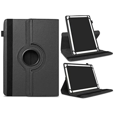 Abbildung von AKNICI Universal 7 8 Zoll Tablet Hülle für Lenovo qunyiCO ZONKO HAEHNE Pritom TECLAST VASTKING Samsung AOYODKG G Anica JINYJIA Asus ZenPad Nexus Alcatel FEONAL BlackBerry DUODUOGO Yuntab Schwarz