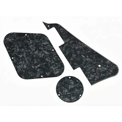 Abbildung von Dopro Black Pearl LP Pickguard &amp; Rückplatte Schalter Platte Hohlraumabdeckungen für Gibson Les Paul