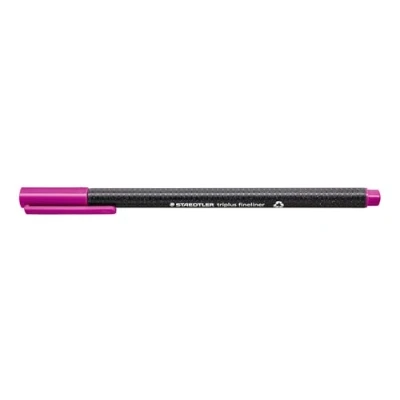 Abbildung von STAEDTLER 334 76 Triplus Fineliner (Dreikant, Superfeine, Metallgefasste Spitze, Linienbreite ca. 0,3 mm, 10 Stück) braun