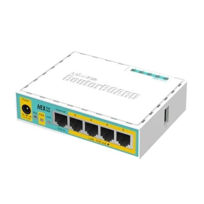 Abbildung von MikroTik hEX PoE lite Ethernet Router [5X Fast Ethernet, PoE]