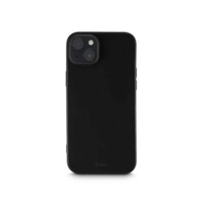 Abbildung von Hama Hülle für iPhone 15 Plus (Handyhülle, stoßfest, kratzfest, elegante Schutzhülle Rückseite, weich, slim, softe Oberfläche, Wireless Charging kompatibel) schwarz