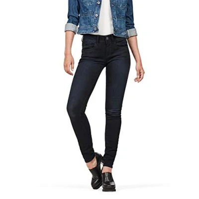 Abbildung von G Star Damen Lynn Mid Waist Skinny Jeans, Blau (faded lt aged D06746 9882 A691), 26W / 34L