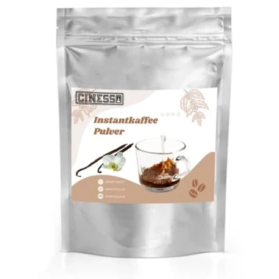 Abbildung von Cinesso Löslicher Kaffee Instant Pulver, Vanillegeschmack, schnelle und einfache Zubereitung, ohne Kaffeemaschine, für heiße Getränke, besondere Anlässe (1 Kg, Vanille)