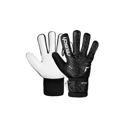 Abbildung von Reusch Attrakt Starter Solid Junior griffige Torwarthandschuhe Fußballhandschuhe für Kinder und Jugendliche Jungen Mädchen geeignet alle Wetterbedingungen Spielfeldoberflächen