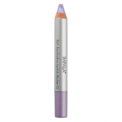 Abbildung von Impala 3 in 1 Jumbo Stift Lidschatten, Lippenstift und Rouge Geschmeidige Textur Lange Lebensdauer Intensive Farben Farbe 02 Lila