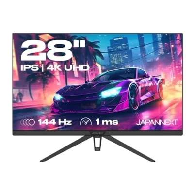 Abbildung von JapanNext PC Monitor Gamer 28 Zoll IPS Panel 4K UHD 16:9 3840x2160 HDM 2.1 2xDP 144hz 1ms Anti Blaulichtfilter Flicker Free G Sync/FreeSync JN 280IPS144UHDR