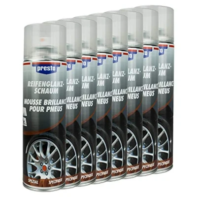 Abbildung von Presto 8X REIFENGLANZ Schaum Reifen Glanz Reiniger Pflege 500 ml 157189