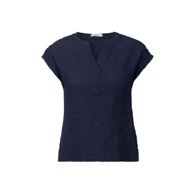 Abbildung von Cecil Struktur Bluse, Damen, Größe: Large, Blau
