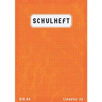 Abbildung von Schulheft Lineatur 22: Schreibheft Kariert A4 Ohne Rand 50 Blatt Matheheft Homeschooling und Schulanfang Heft Orange