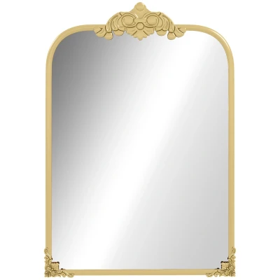 Abbildung von Wandspiegel 60 x 87 cm Badspiegel im Barockstil, dekorative Spiegel, Gold