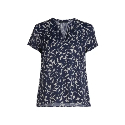 Abbildung von Betty Barclay MIT Knopfleiste Bluse, Damen, Größe: 38, Dunkelblau weiß