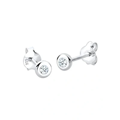 Abbildung von Elli DIAMONDS Paar Ohrstecker Basic Diamant (0.06 ct) 925 Silber Geschenkidee
