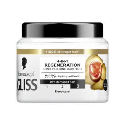 Abbildung von Schwarzkopf Gliss 4 In 1 Regeneration Bond Building Hair Mask 40