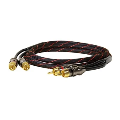 Abbildung von Dynavox Perfect Sound Stereo Cinchkabel, vergoldete Kontakte, geeignet für Audio Geräte mit Cinch Anschlüssen wie Verstärker, CD Player, AV Receiver, Farbe Schwarz/Rot, Länge 1,5m